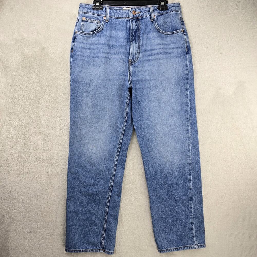 Free People We The Free Pacifica Slim Straight Leg‎ Jeans Sz 32 Blue (32x28)